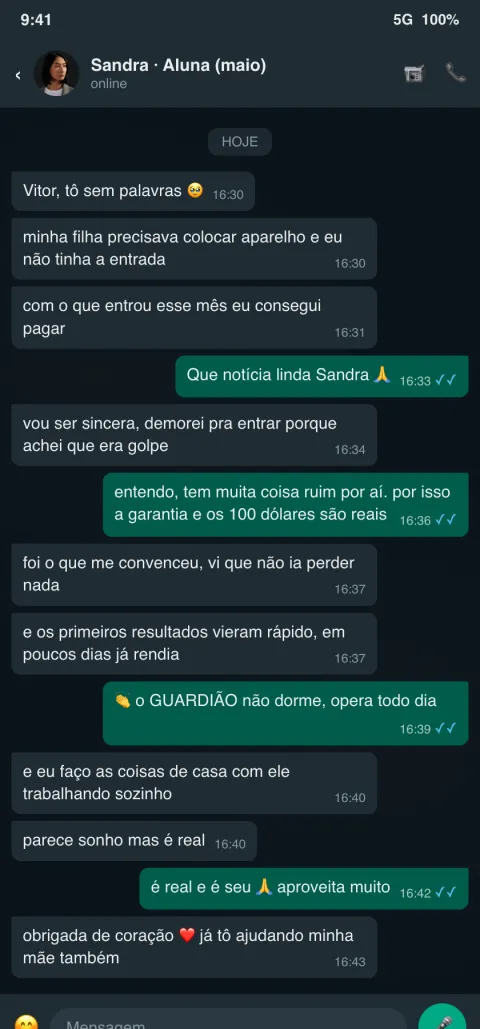 Relato de Sandra