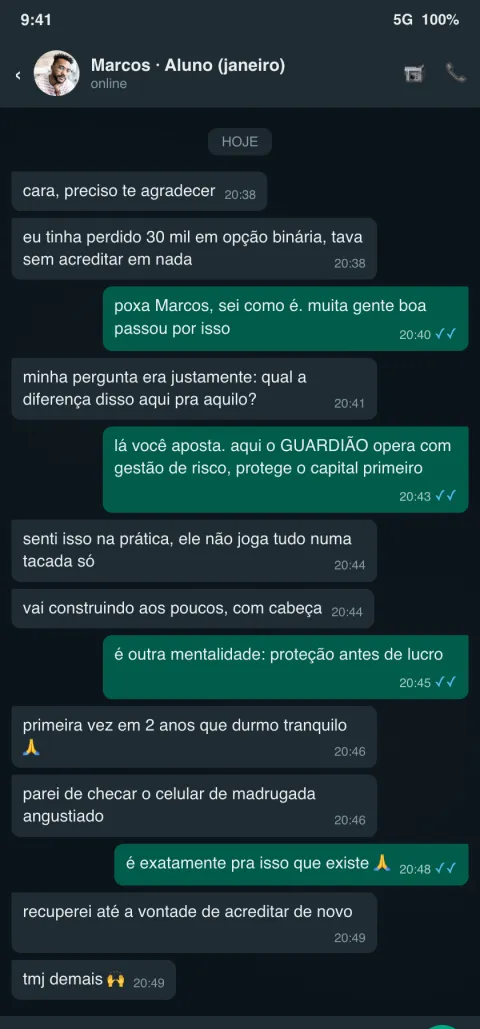 Relato de Marcos